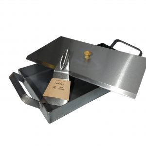 Kit plancha 2 hornallas alta + tapa + espatula